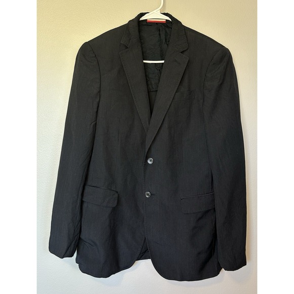 Moschino Men's Charcoal pinstripe Blazer 50R/ US 40R Wool/silk‎ Blend Sport Coat - Picture 1 of 15